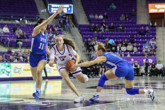 Madison Conner drives to the basket versus BYU.
